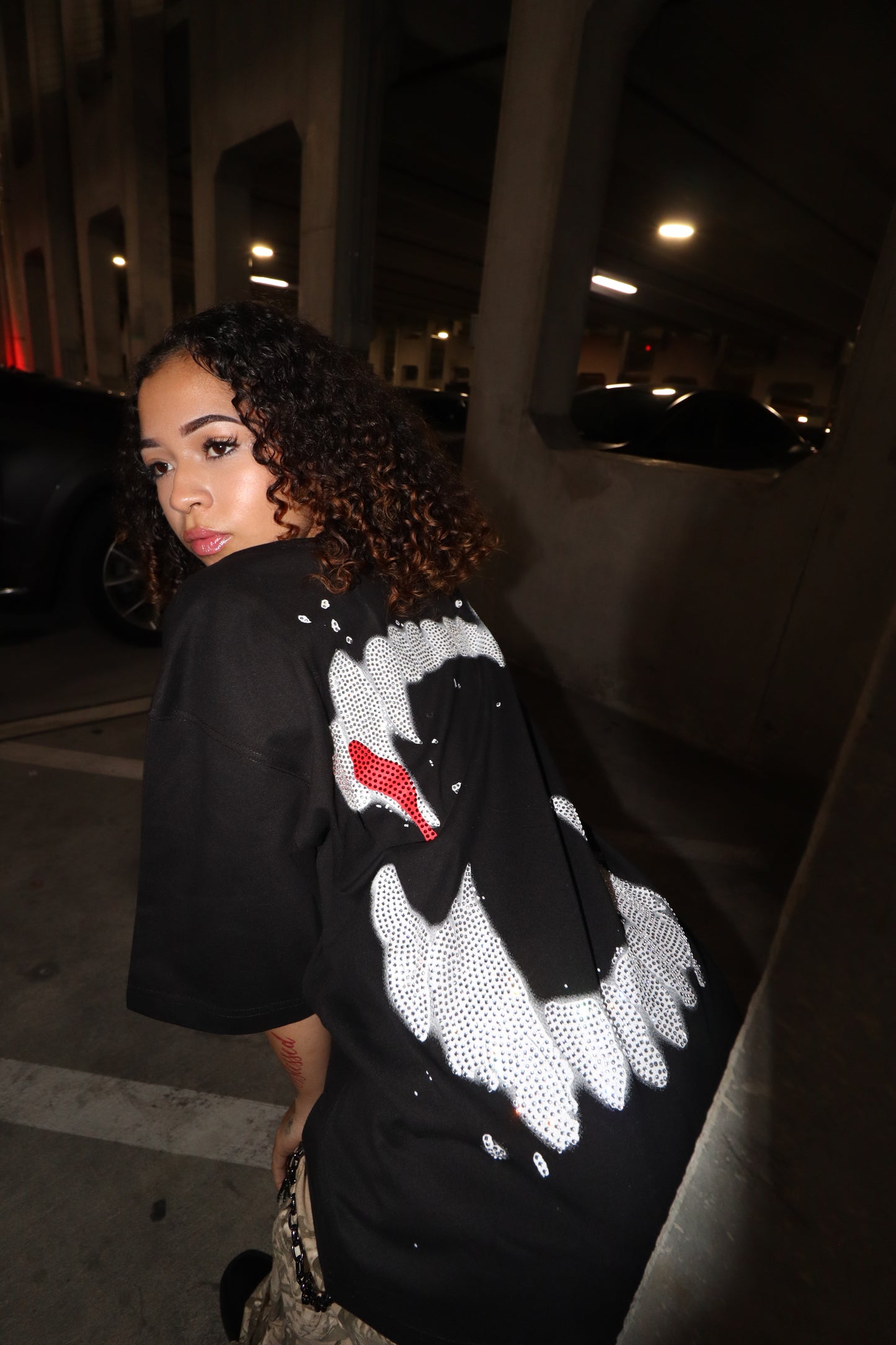 "GHOST DEMONZ" Rhinestone Tee