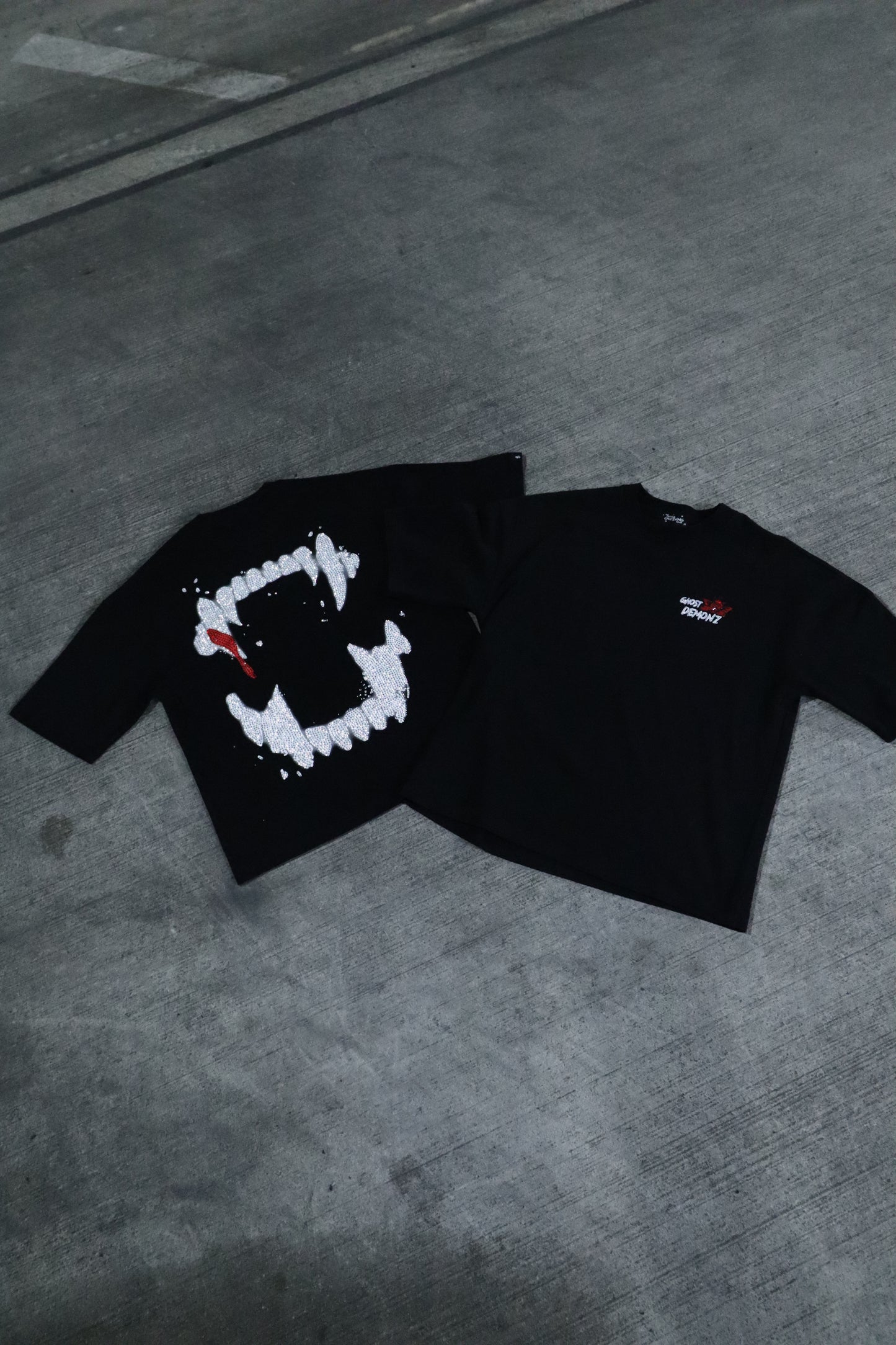 "GHOST DEMONZ" Rhinestone Tee
